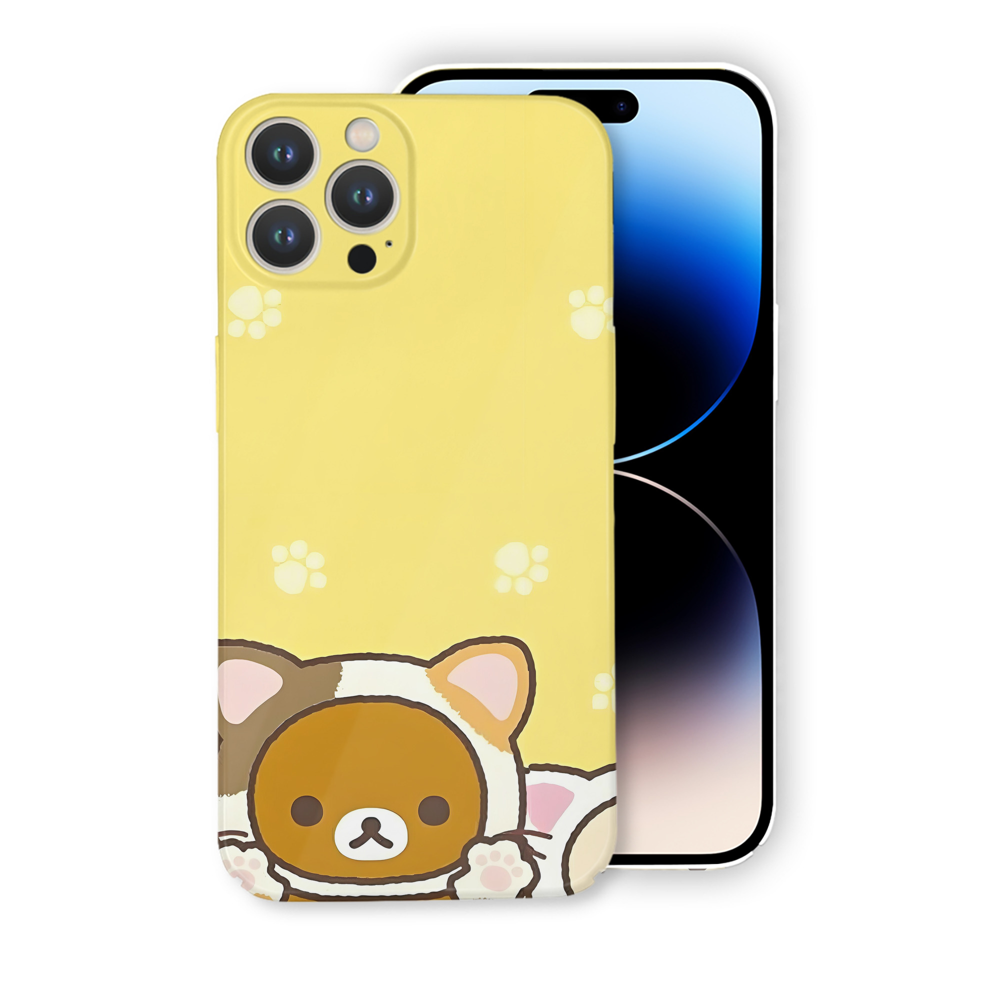 （画像用） リラックマ リラックマ キイロイトリ Rilakkuma Korilakkuma Kiiroitori 【iPhone 14シリーズ対応】ハードケース